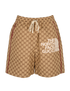 Gucci TNF Jacquard Shorts, &pound;210, Clothing, Beige, Canvas, Front view