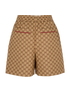 Gucci TNF Jacquard Shorts, &pound;210, Clothing, Beige, Canvas, Back view