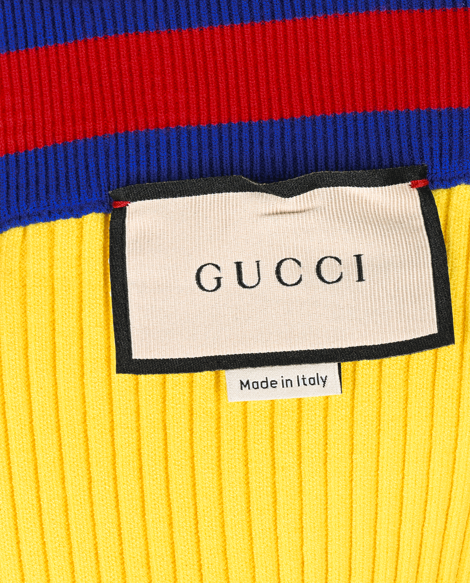 Gucci Web Ribbed High Waisted Shorts, &pound;120, Clothing, Yellow, Viscose, Other view