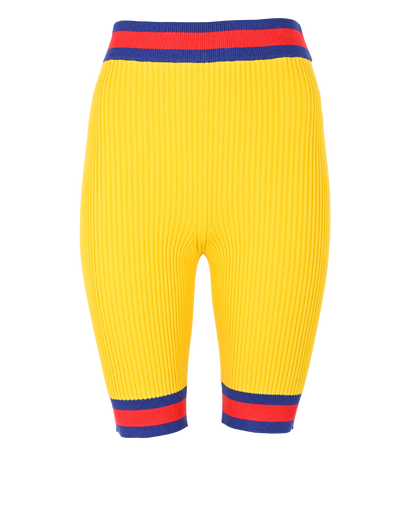 Gucci Web Ribbed Shorts, &pound;110, Clothing, Yellow, Viscose, Front view