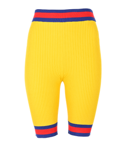 Gucci Web Ribbed Shorts, Viscose, Yellow, Sz M, 3*