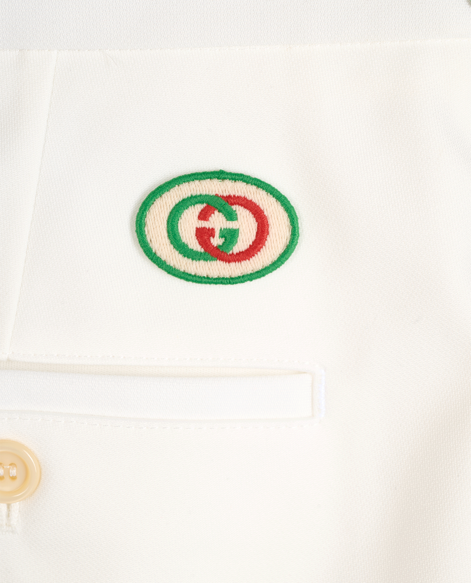 Gucci GG Shorts, &pound;210, Clothing, White, Polyester Mix, Other view