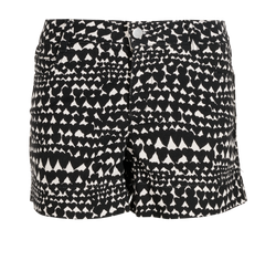 Stella McCartney Heart Print Shorts, Cotton, Black, UK 12, 3*