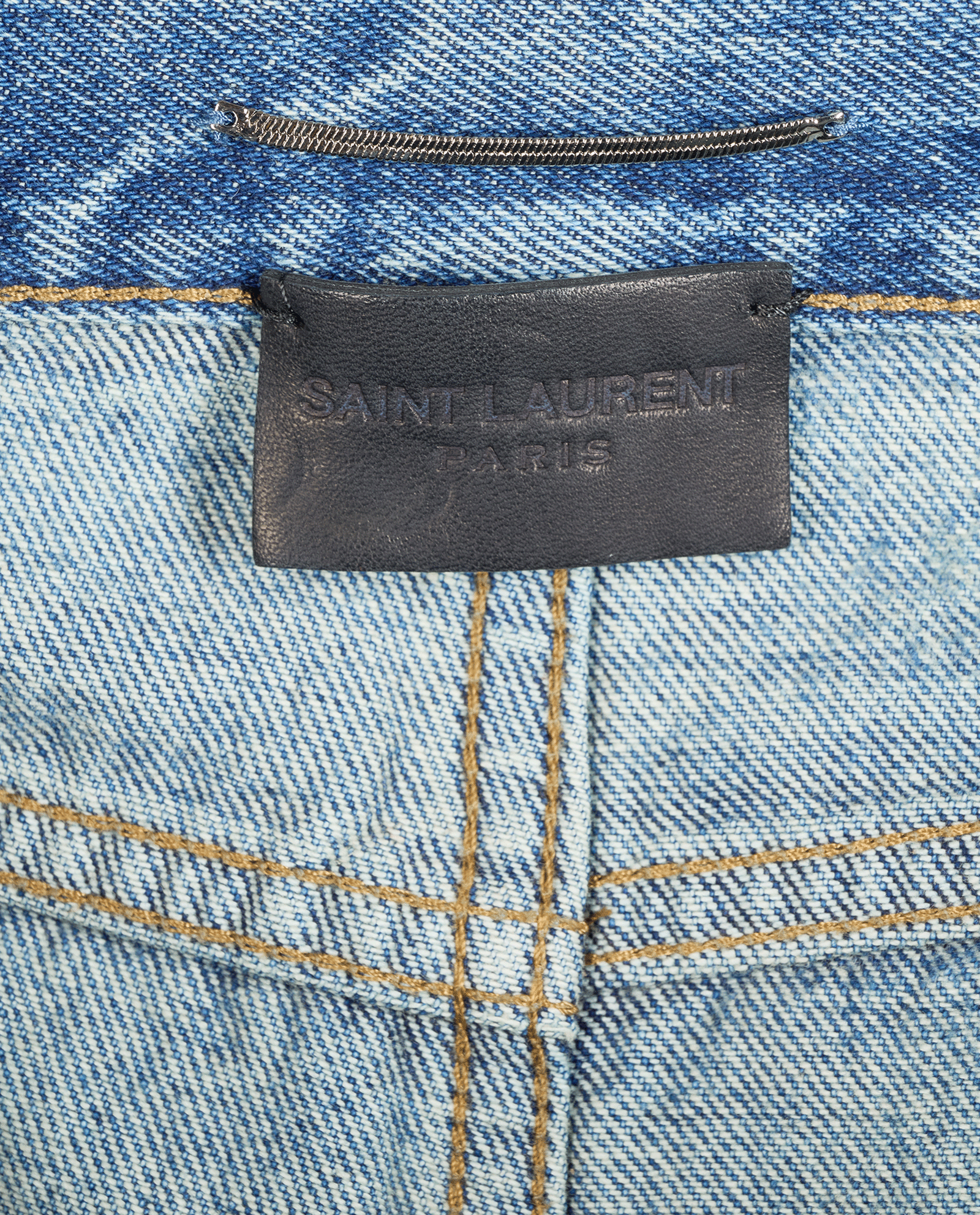 Saint Laurent Flower Print Denim Short, &pound;195, Clothing, Blue, Cotton, Other view