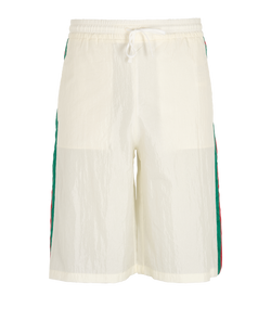 Gucci Web Shell Shorts, Poly, White, Sz XS, 3*