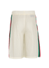 Gucci Web Shell Shorts, &pound;210, Clothing, White, Polyester (Polymer), Back view