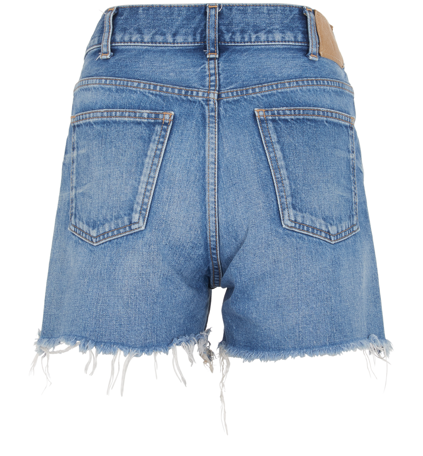 Celine Triomphe Distressed Shorts, &pound;250, Clothing, Blue, Cotton/Denim, Back view
