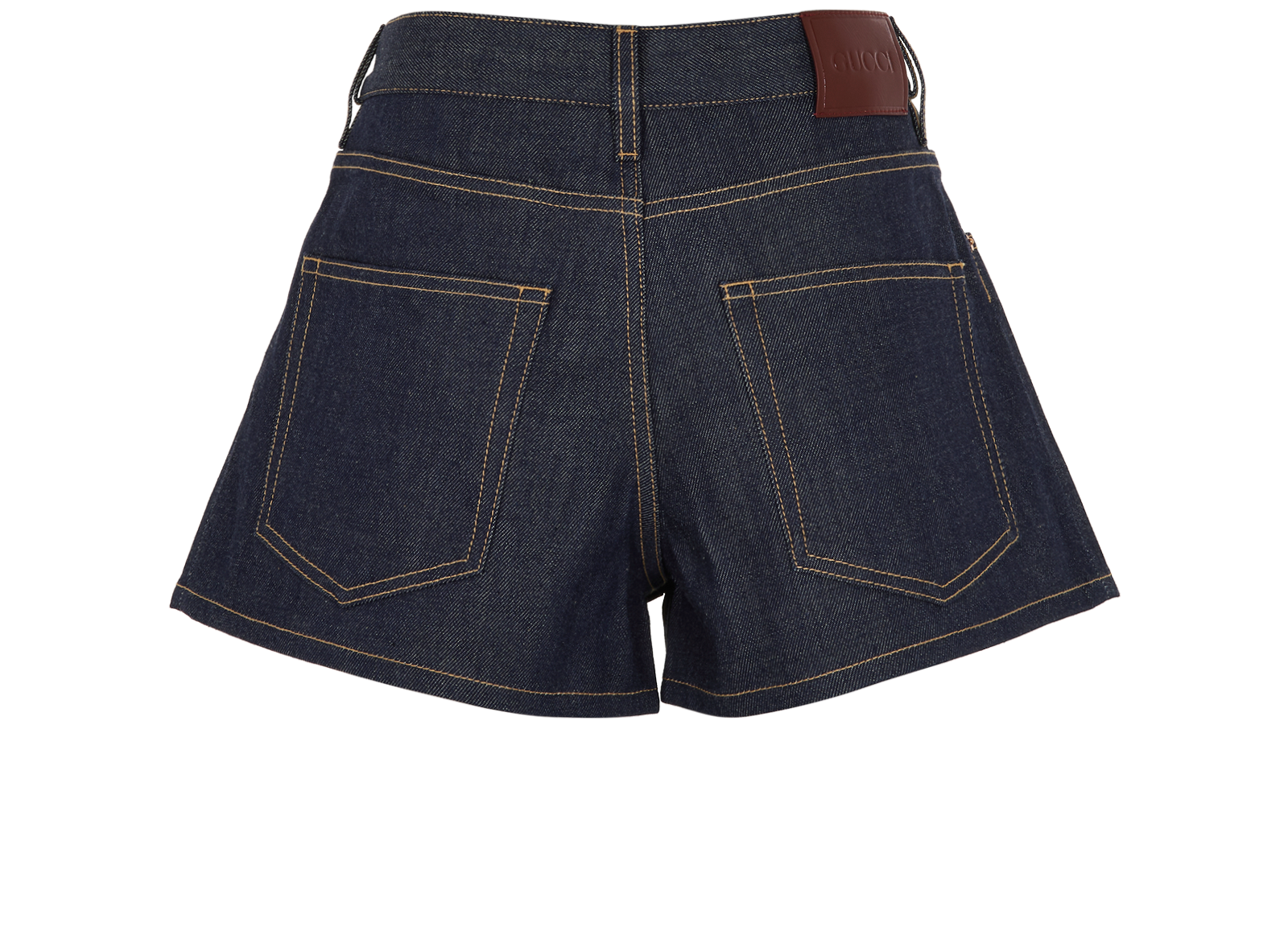 Gucci Jeans Shorts, &pound;230, Clothing, Navy, Denim, Back view