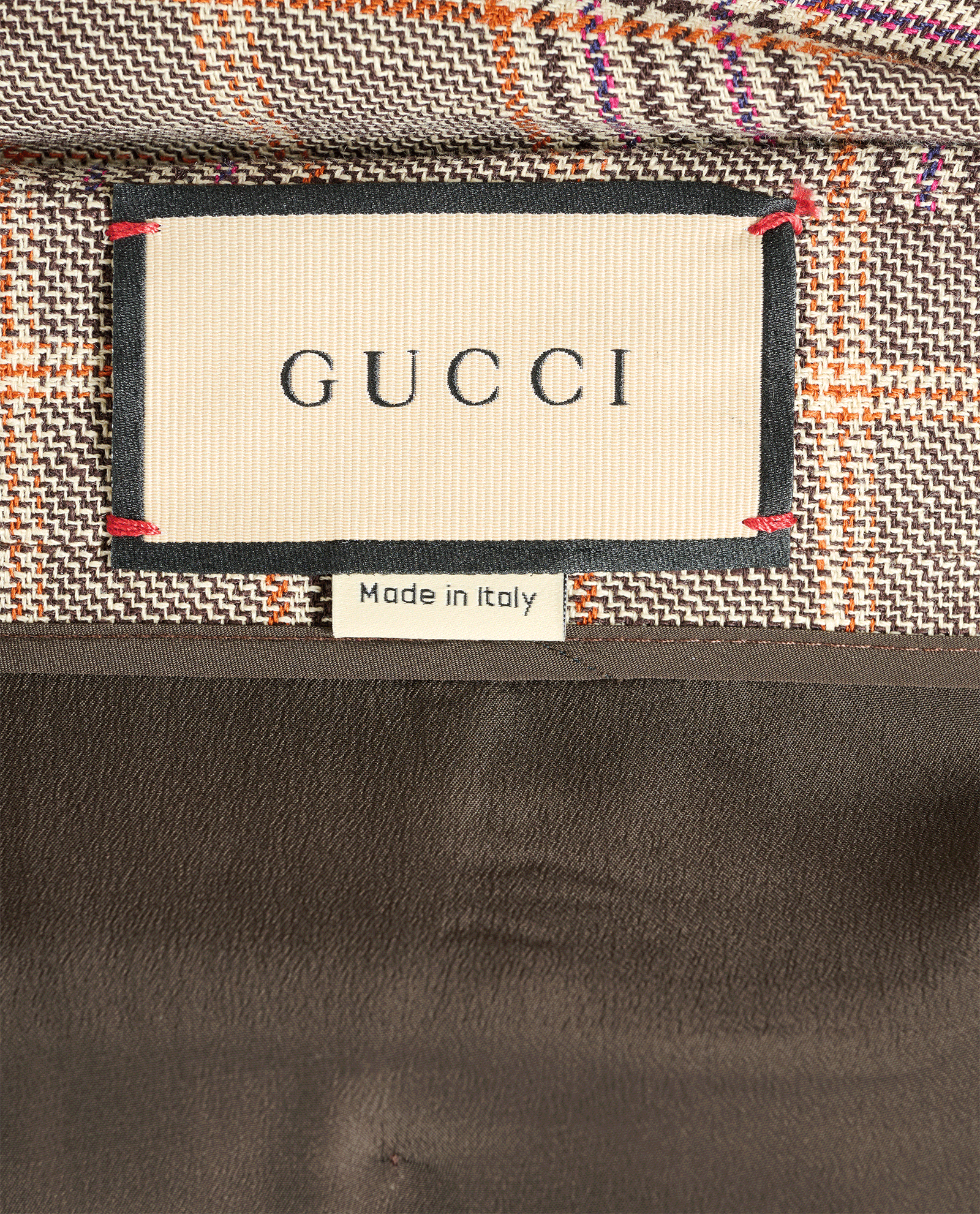 Gucci Prince Of Wales Shorts, &pound;195, Clothing, Beige/Brown, Linen, Other view