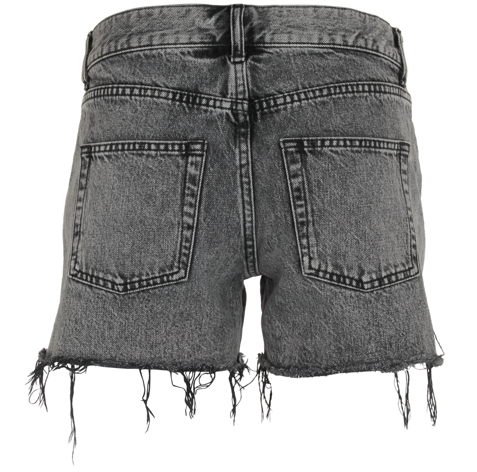 Saint Laurent Distressed Shorts, &pound;190, Clothing, Grey, Cotton, Back view