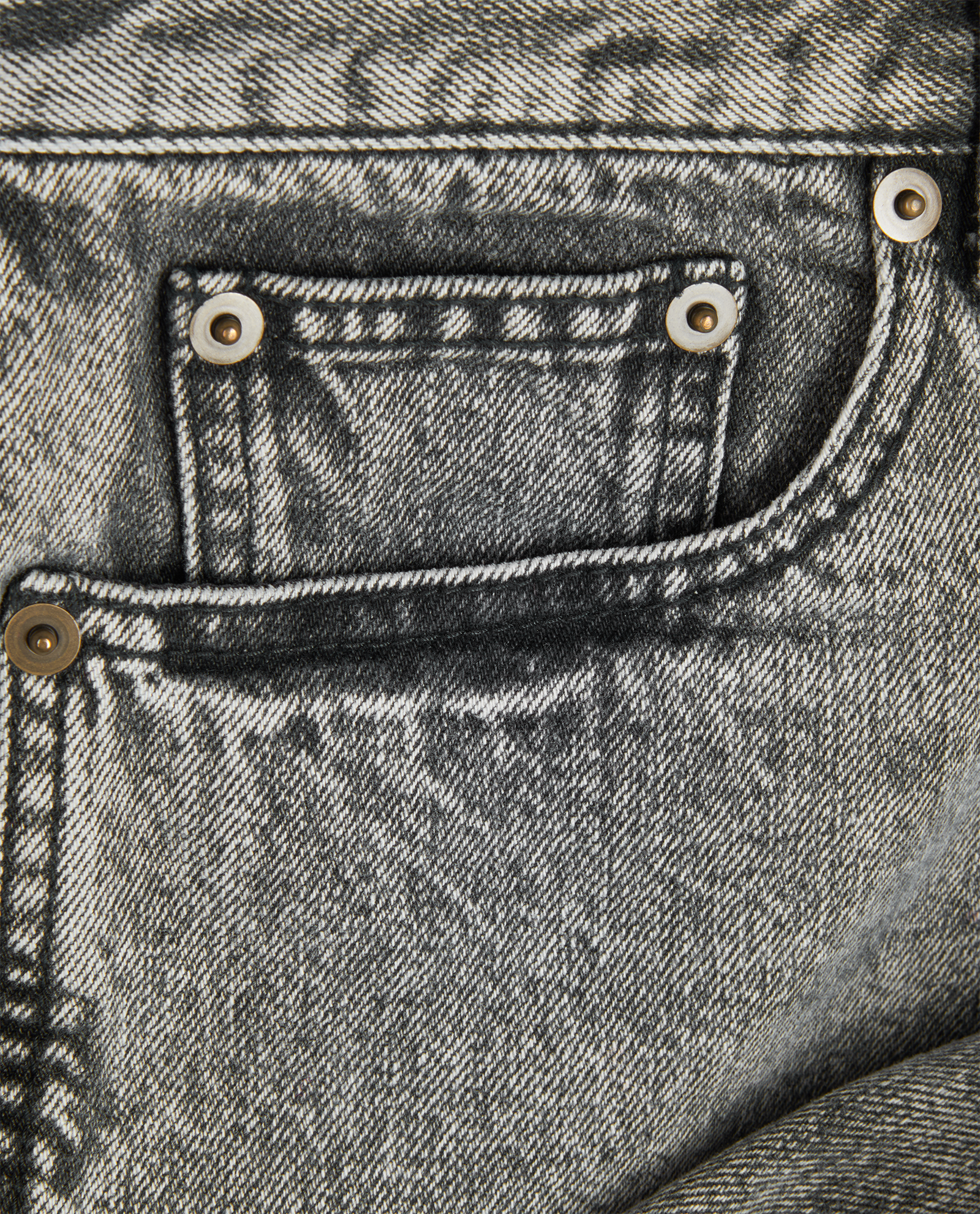 Saint Laurent Distressed Shorts, &pound;190, Clothing, Grey, Cotton, Other view