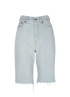 Acne Studios Distressed Shorts, &pound;60, Clothing, Blue, Cotton, Front view
