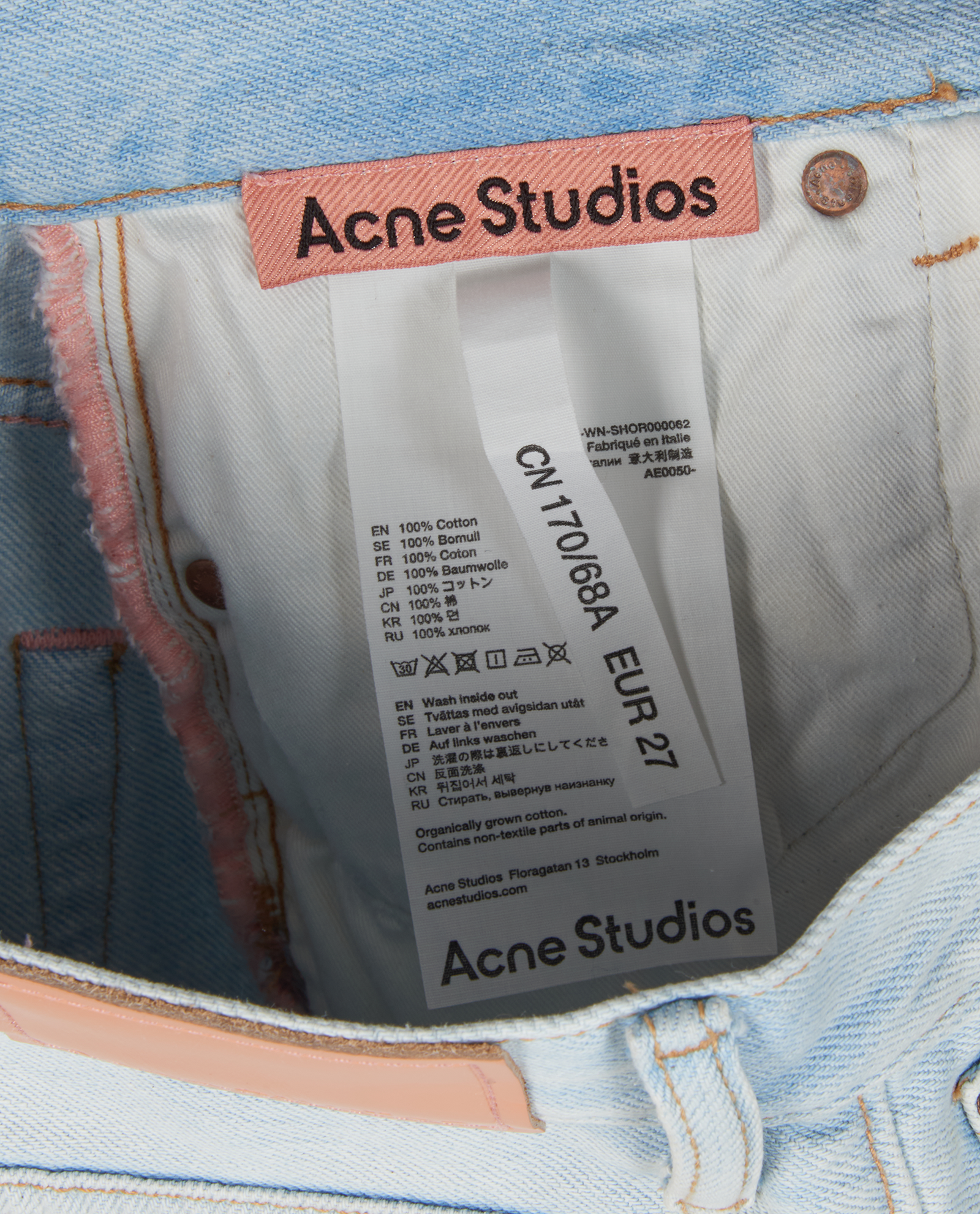 Acne Studios Distressed Shorts, &pound;60, Clothing, Blue, Cotton, Other view