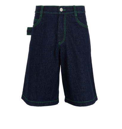 Bottega Veneta Denim Shorts, &pound;210, Clothing, Blue, Cotton, Front view