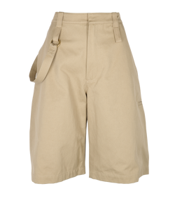 Bottega Veneta Belt Loop Shorts, Cotton, Khaki, UK8, 3*