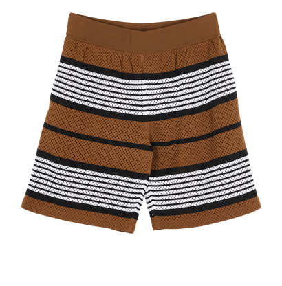 Burberry Stripe Print Perforated Shorts, front view