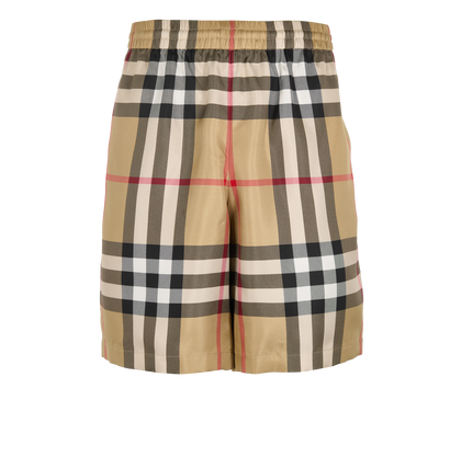 Burberry Archive Check Shorts, &pound;190, Clothing, Beige/Black/Red/White, Silk, Front view