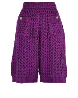 Chanel Bermuda Shorts, Wool, Purple, UK12, 3*
