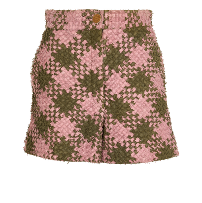 Chanel Shorts, &pound;450, Clothing, Green/Pink, Leather, Front view