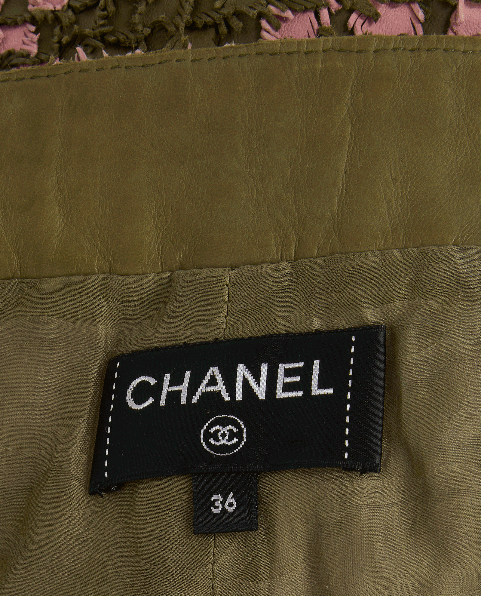 Chanel Shorts, &pound;450, Clothing, Green/Pink, Leather, Other view