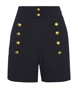 Chloe Studded Shorts, Acetate, Navy, 6, 2.
