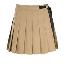 Christian Dior Pleated Mini Skort, Cotton/Poly, Beige/Black, UK 6, 3*