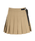 Christian Dior Pleated Mini Skort, &pound;375, Clothing, Beige/Black, Cotton/Polyester (Polymer), Front view