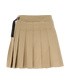 Christian Dior Pleated Mini Skort, &pound;375, Clothing, Beige/Black, Cotton/Polyester (Polymer), Back view
