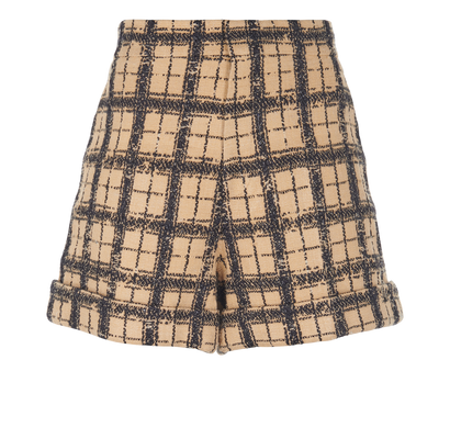 Christian Dior Tweed Plaid Shorts, front view