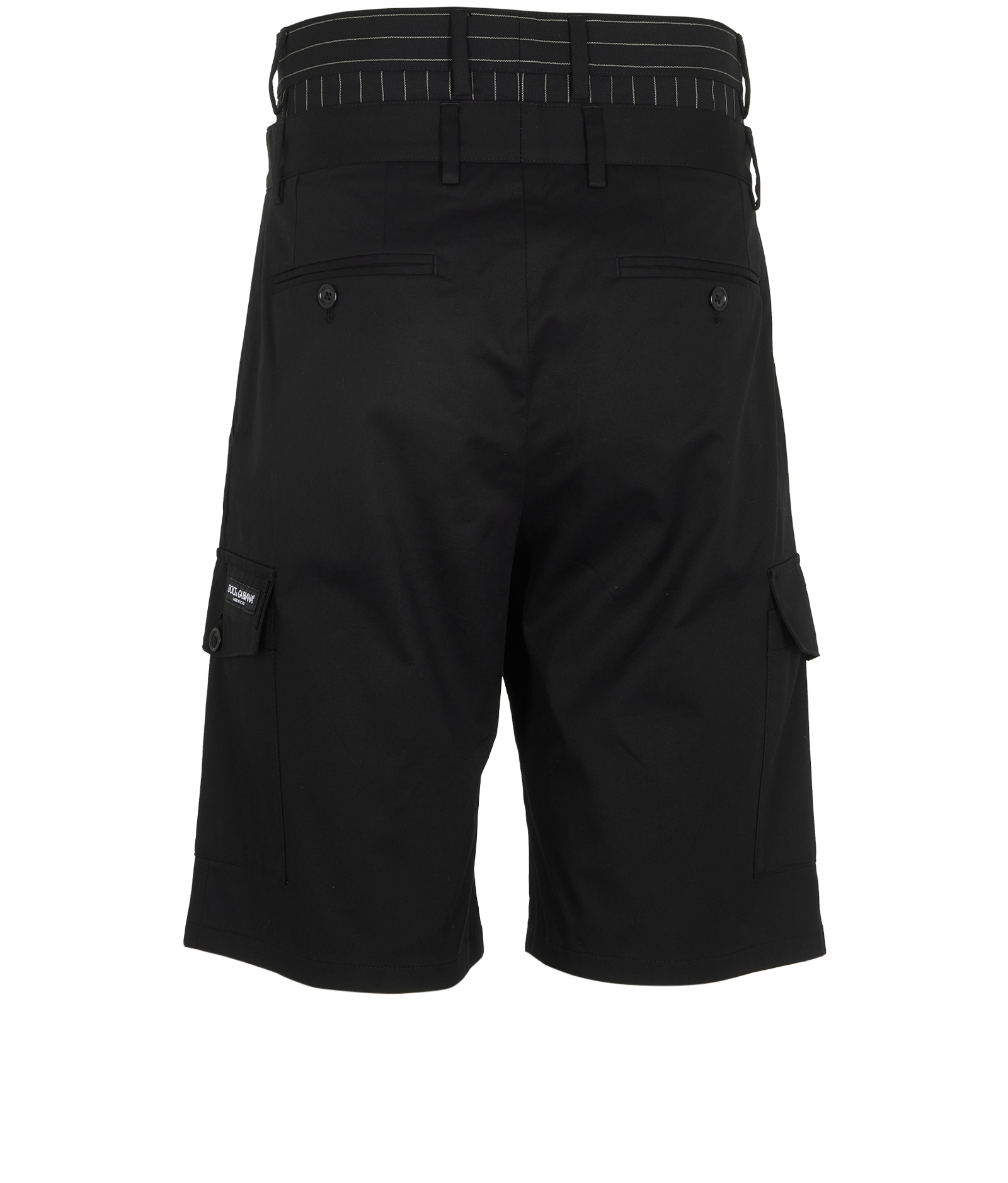 Dolce & Gabbana Cargo Bermuda Shorts, &pound;120, Clothing, Black, Cotton/Wool, Back view