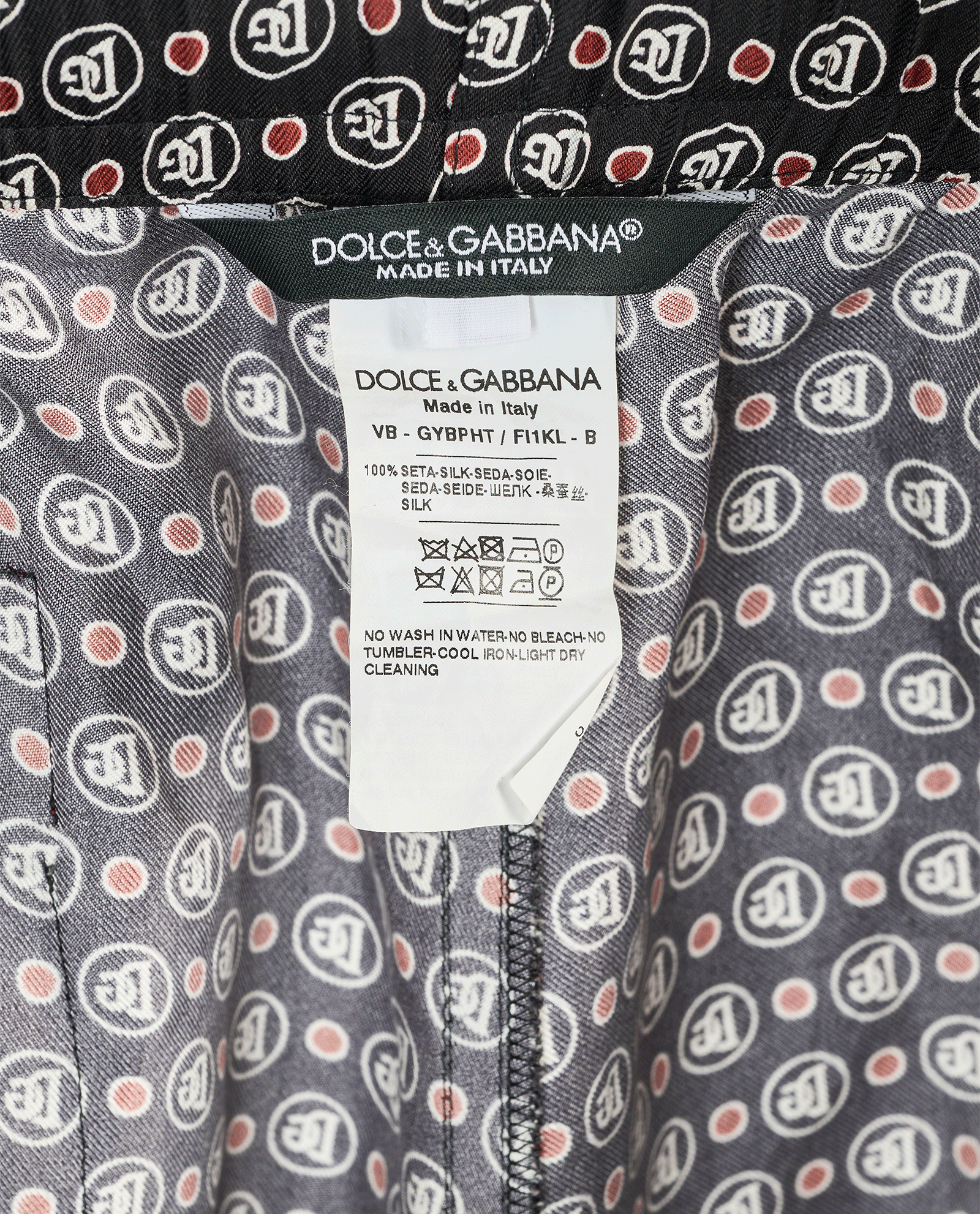 Dolce & Gabbana Shorts, &pound;150, Clothing, Black/Burgundy, Silk, Other view