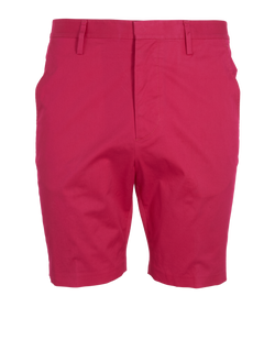 Dsquared2 Logo-Plate Button-Up Shorts, Mens, Cotton, Pink, Sz M, 3*