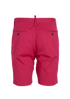 Dsquared2 Logo-Plate Button-Up Shorts, &pound;70, Clothing, Pink, Cotton, Back view