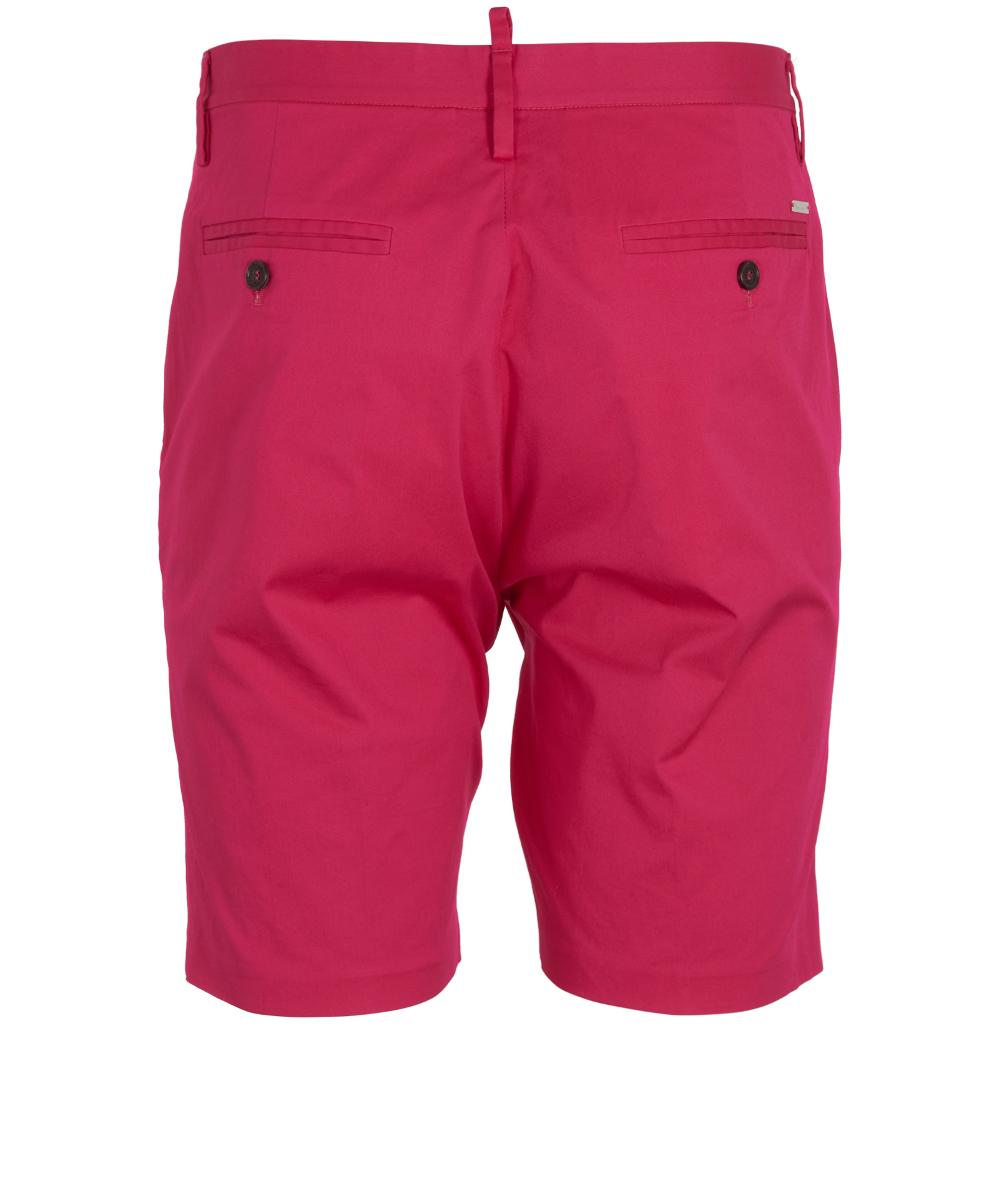 Dsquared2 Logo-Plate Button-Up Shorts, &pound;70, Clothing, Pink, Cotton, Back view