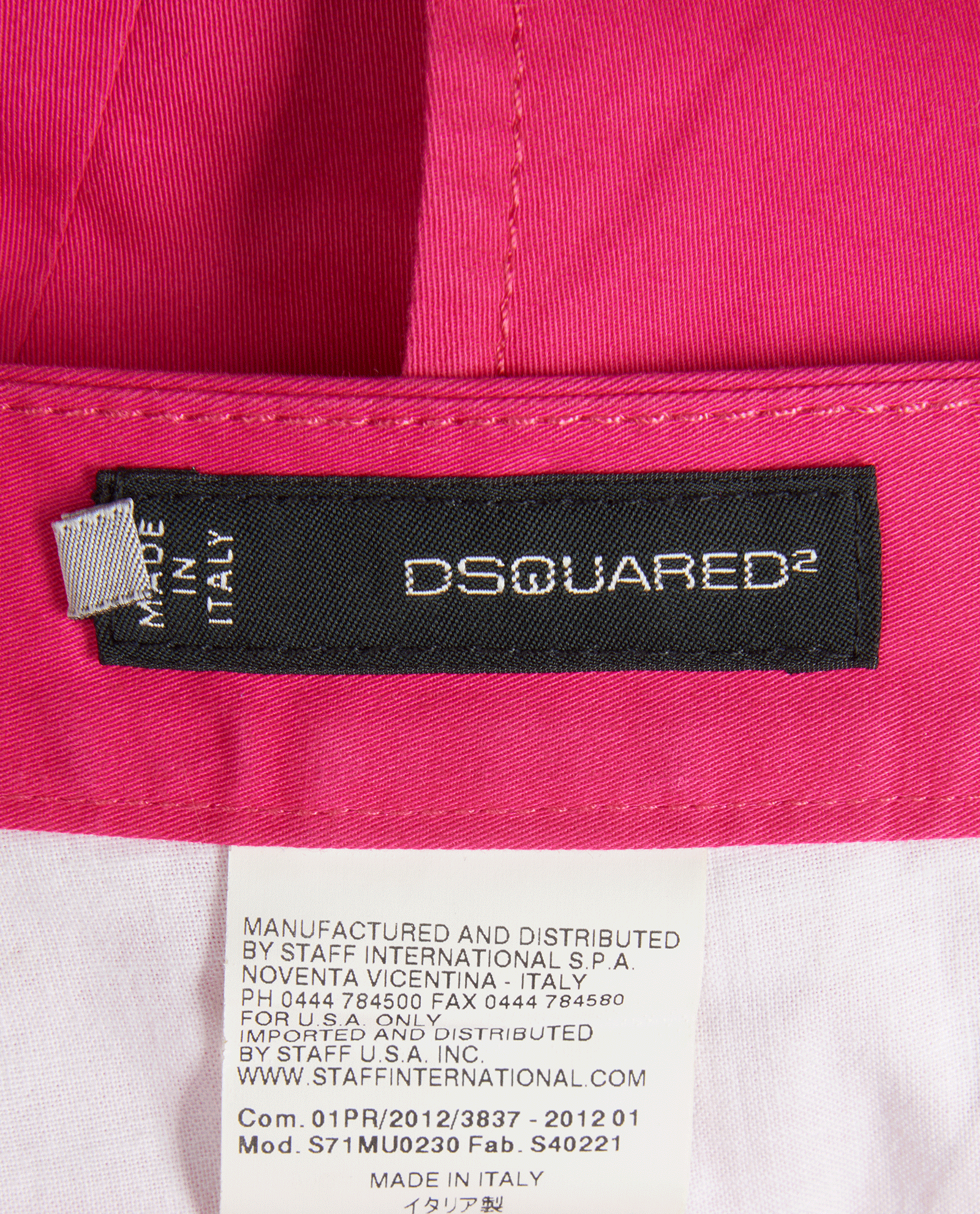 Dsquared2 Logo-Plate Button-Up Shorts, &pound;70, Clothing, Pink, Cotton, Other view