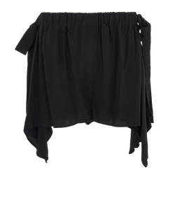 Fendi Ribbon Short, Womens, Silk, Black, Sz 8, 3*