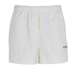 Fendi Logo Shorts, Poly, Cream, Sz L, 2*