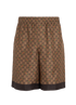 Gucci Horsebit GG Shorts, &pound;295, Clothing, Brown, Silk, Front view