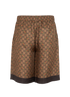 Gucci Horsebit GG Shorts, &pound;295, Clothing, Brown, Silk, Back view