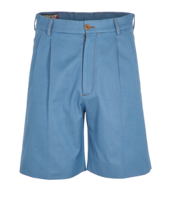 Gucci G Heart Embroidered Shorts, Mens, Cotton, Blue, Sz S, 2*