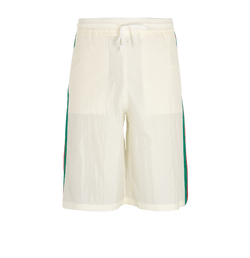 Gucci Web Shorts, Men, Polyamide, White, Sz S, 3*