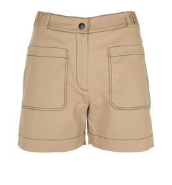 Kenzo Contrast Stitching Shorts, Cotton, Beige, UK 6, 3*