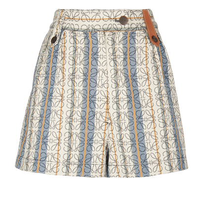 Loewe Anagram High Waist Shorts, front view