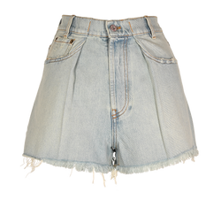Miu Miu Pocket Logo Denim Shorts, Denim, W26, T, 3*