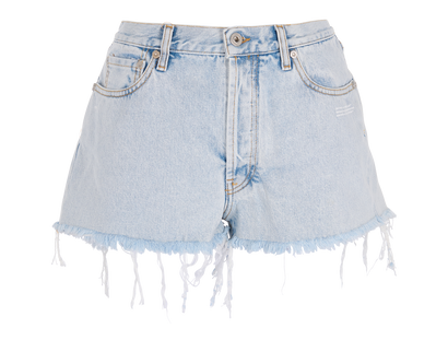 Off-White High-Rise Denim Shorts, front view