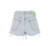 Off-White High-Rise Denim Shorts, back view