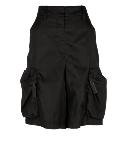 Prada Zip-Pocket Shorts, &pound;180, Clothing, Black, Polyester (Polymer), Front view