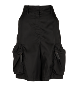Prada Zip-Pocket Shorts, Poly, Black, UK 10, 2*