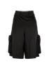 Prada Zip-Pocket Shorts, &pound;180, Clothing, Black, Polyester (Polymer), Back view