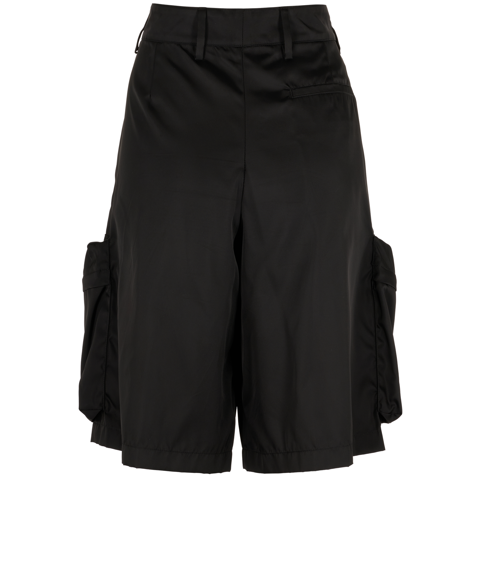 Prada Zip-Pocket Shorts, &pound;180, Clothing, Black, Polyester (Polymer), Back view